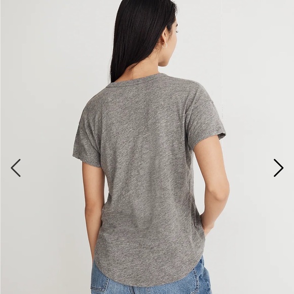 NWT Madewell Whisper Cotton Rib-Crewneck Tee,
Heather Iron, Small - Picture 4 of 9